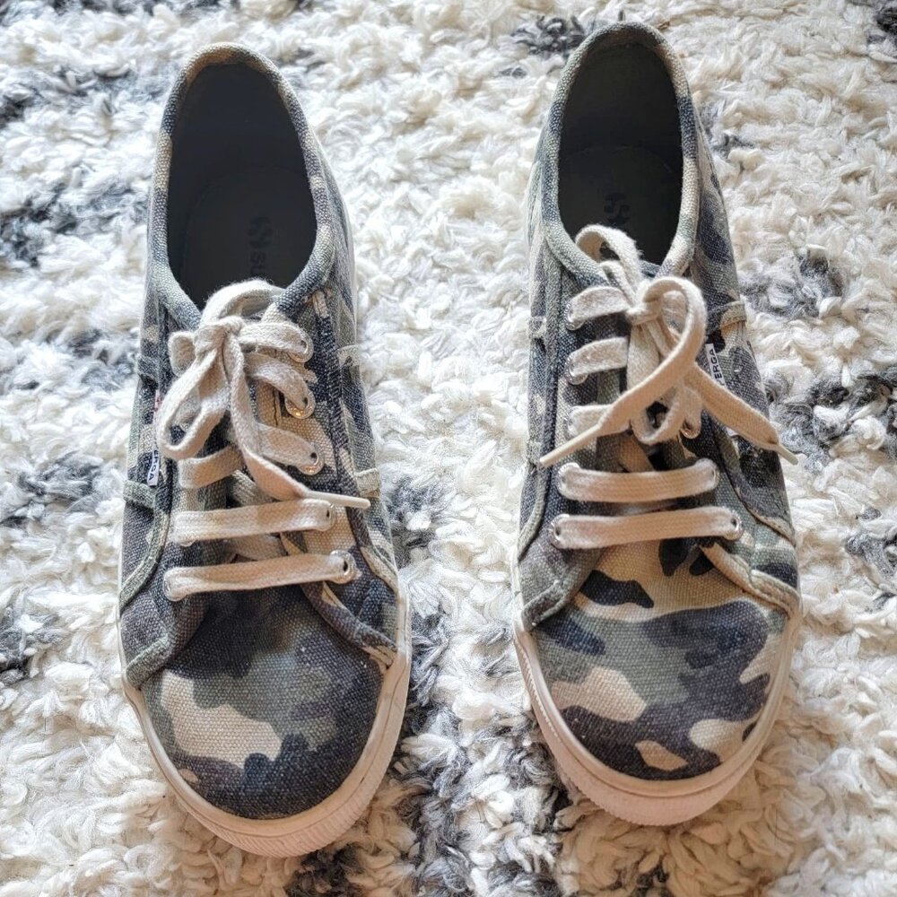 Camo platform sneakers - SUPERGA